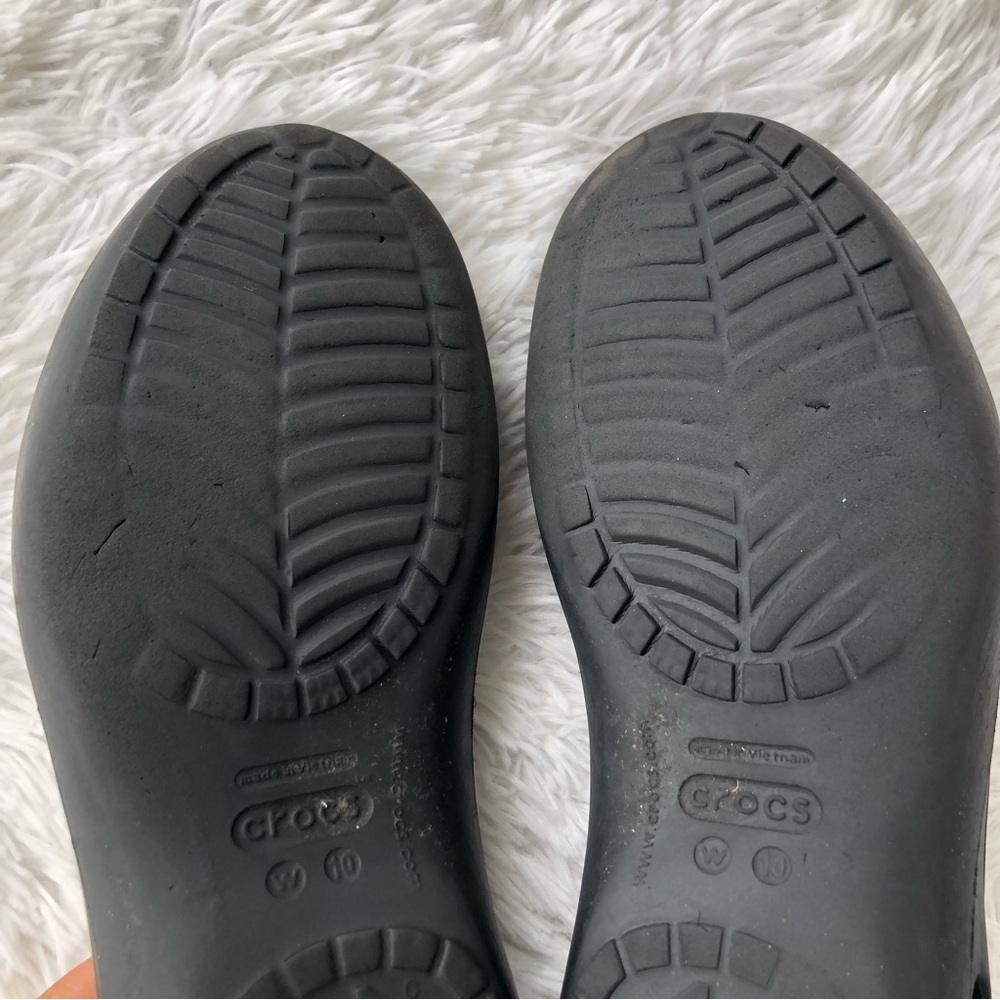 CROCS • Womens Comfort Shoe Kadee Slip On Ballet Flat in Black/ Size 10 - Picture 5 of 14